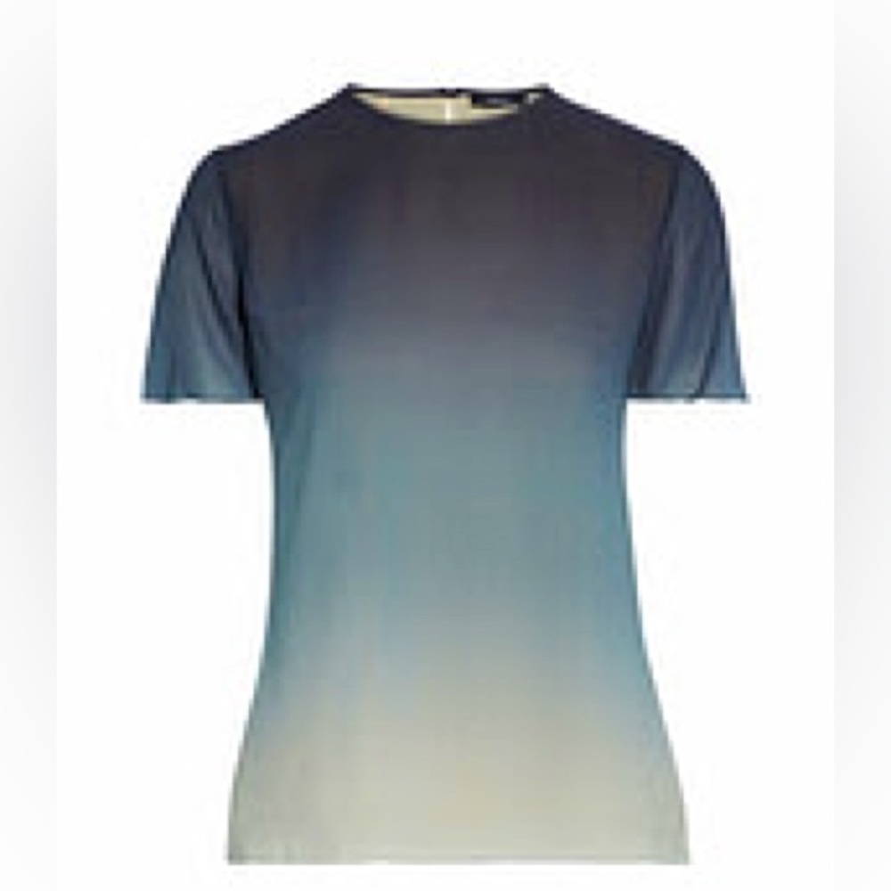 THEORY Dégradé silk crepe de chine top, silk blouse, NWT